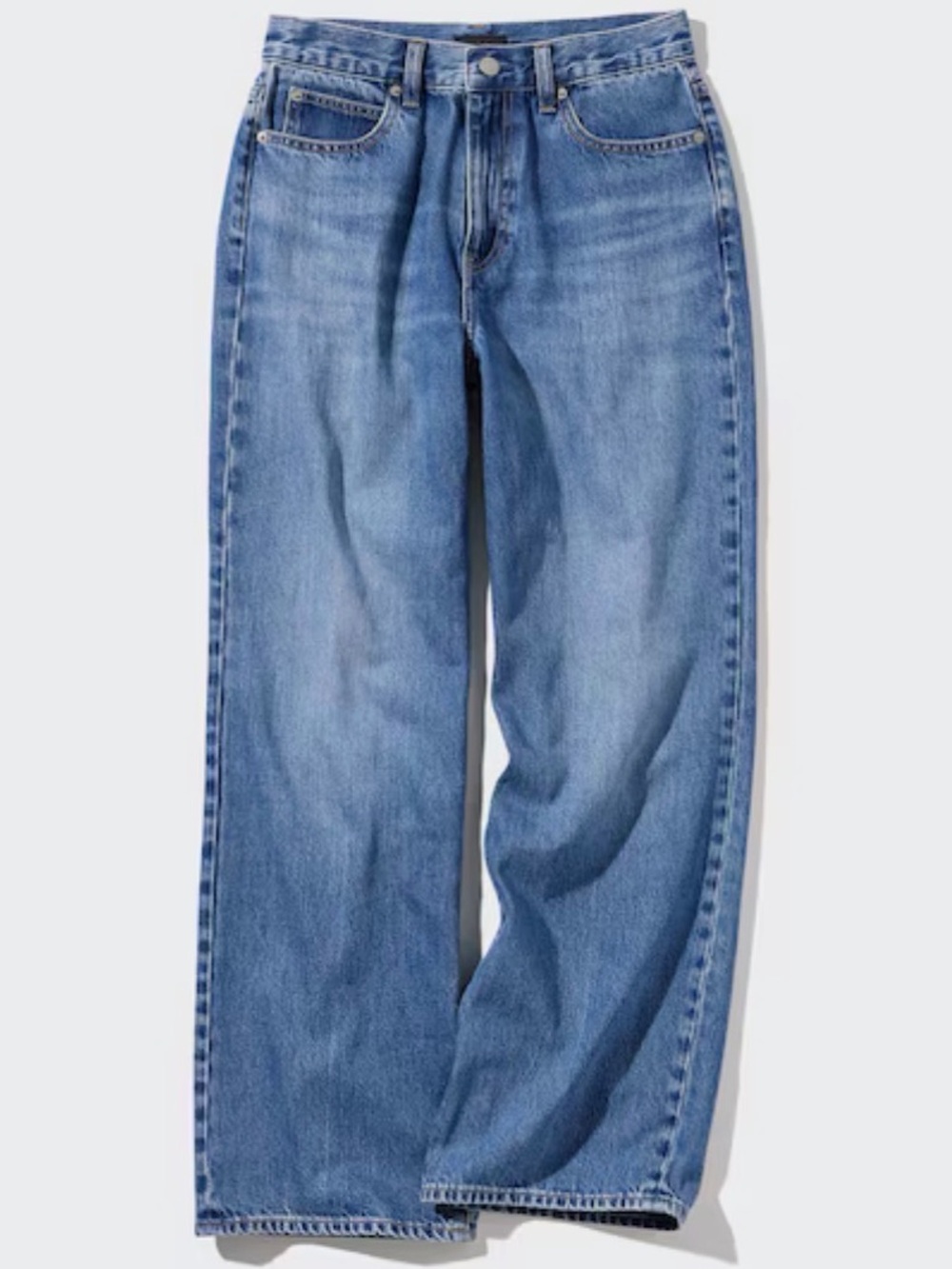 Uniqlo Wide Straight Jeans - colour 64 Blue- size 27